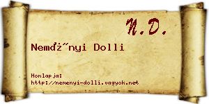 Neményi Dolli névjegykártya